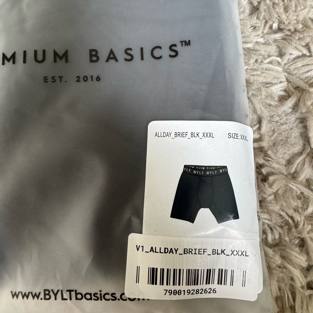 3 pair BYLT Basics Gray Premium Briefs